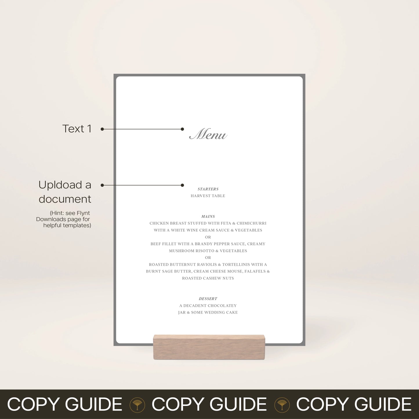 Table Menu - Solae