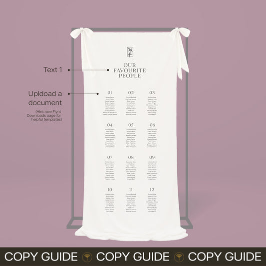 Fabric Seating Chart - Ever After