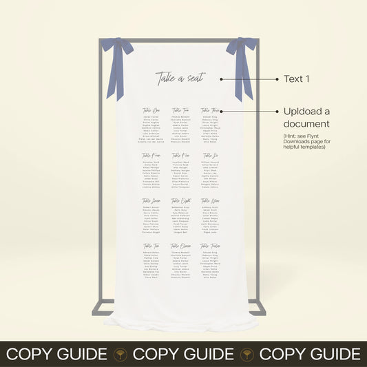 Fabric Seating Chart - Limoncello