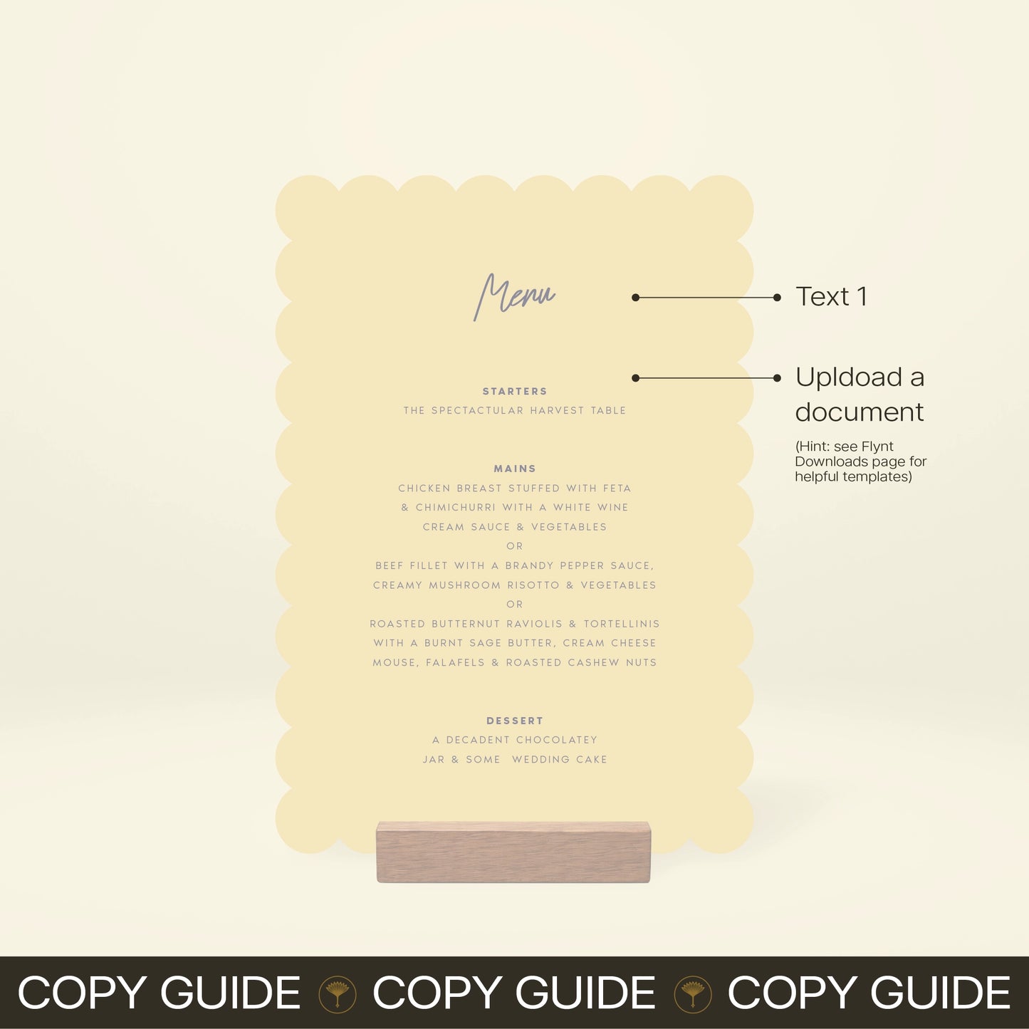 Table Menu - Limoncello