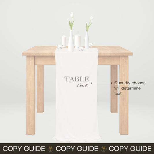 Fabric Table Numbers - Forever