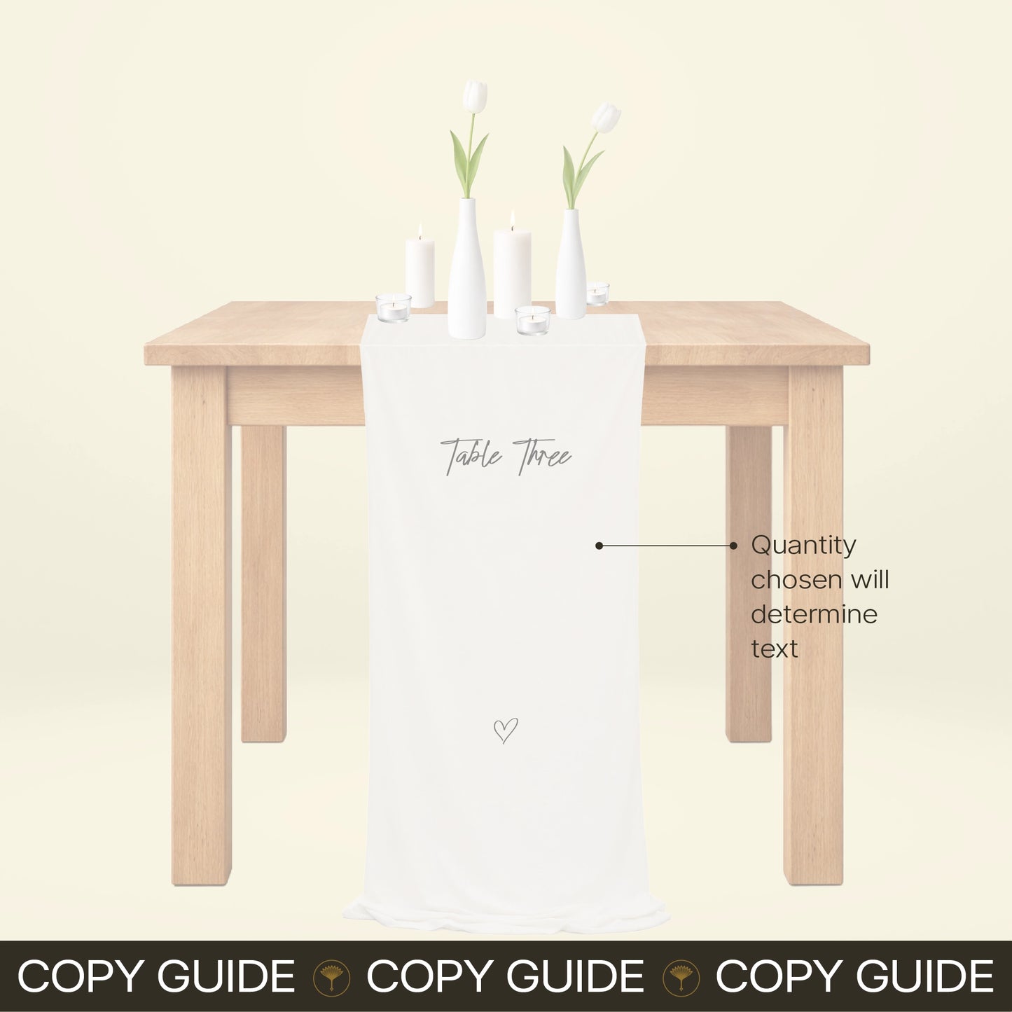 Fabric Table Numbers - Limoncello