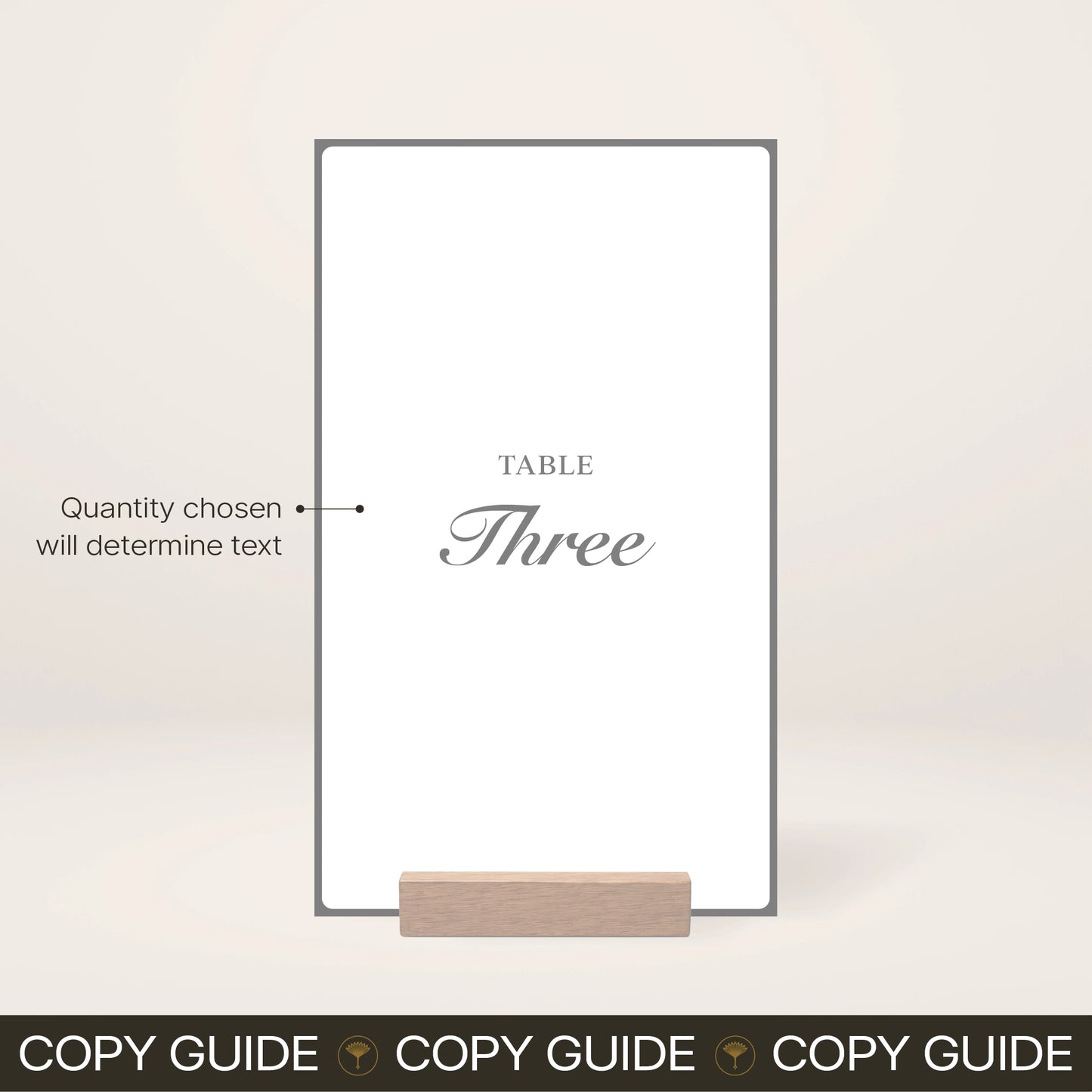 Table Numbers - Solae