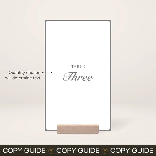 Table Numbers - Solae