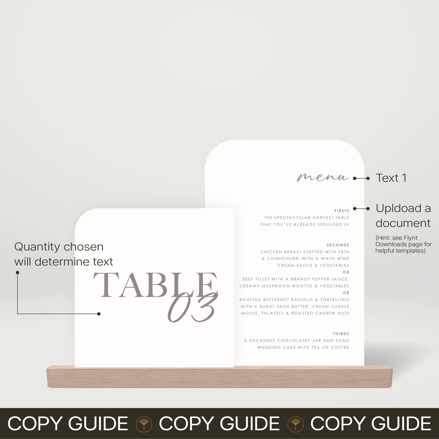 Table Number + Table Menu Stack - Forever