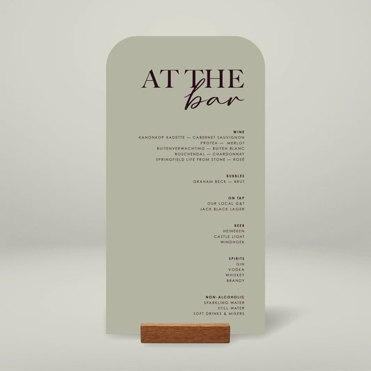 Bar Menu - Forever