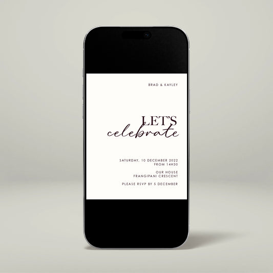 Engagement Party Digital Invitation - Forever