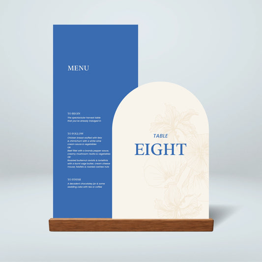 Table Number + Table Menu Stack - Nothing Else