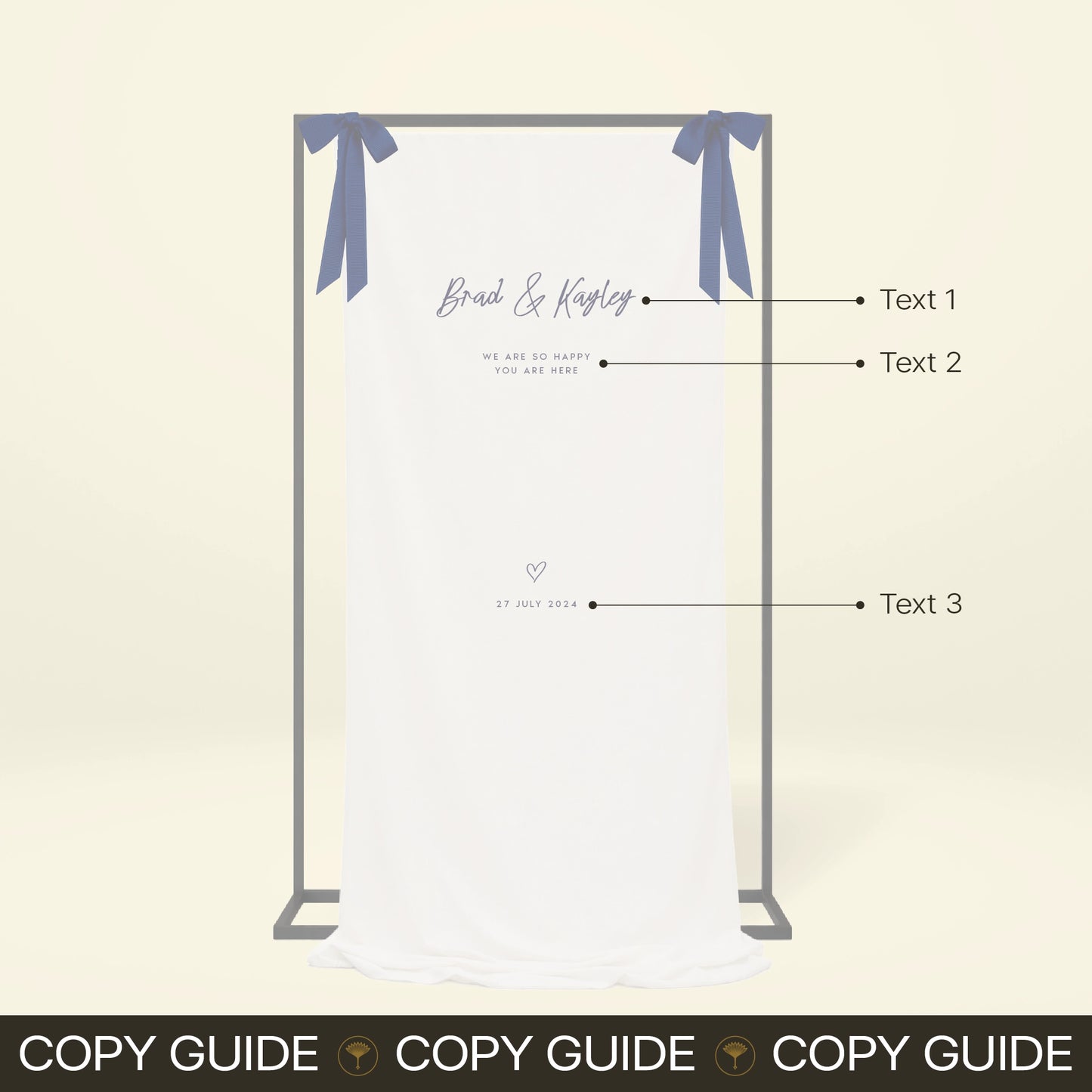 Fabric Welcome Sign - Limoncello