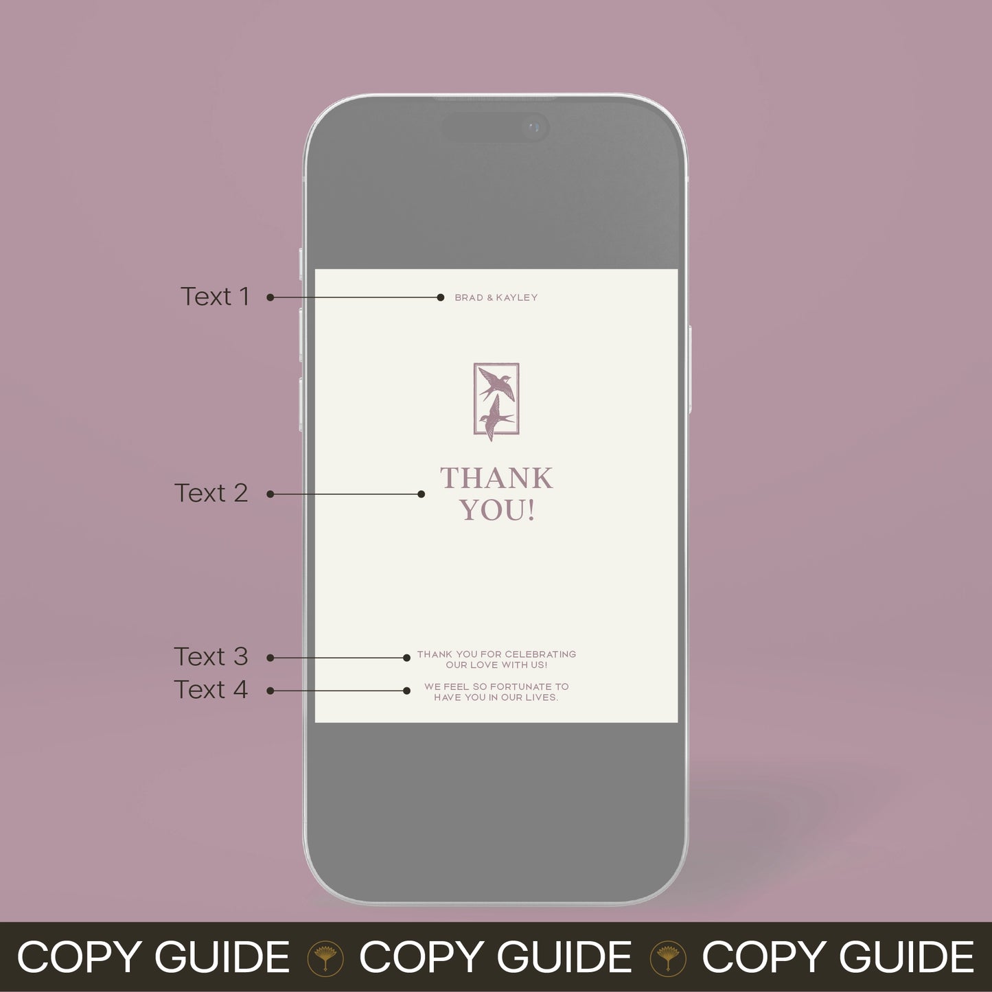 Digital Thank You Card - Ever After