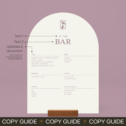 Bar Menu - Ever After