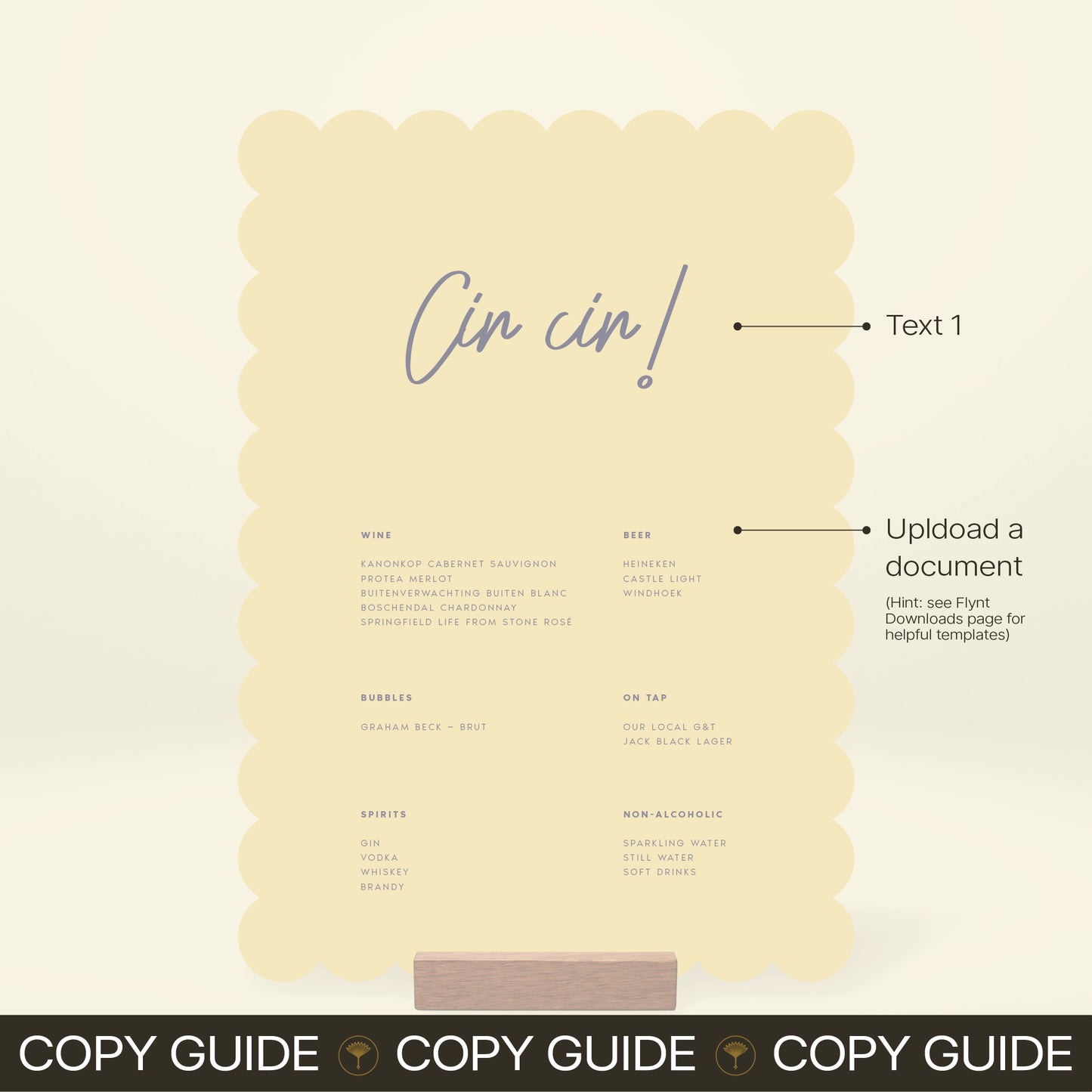 Bar Menu - Limoncello