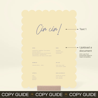 Bar Menu - Limoncello