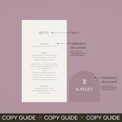 Place Menu + Name Card Stack - Ever After