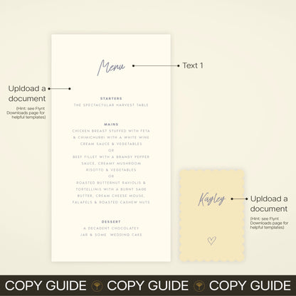 Place Menu + Name Card Stack - Limoncello