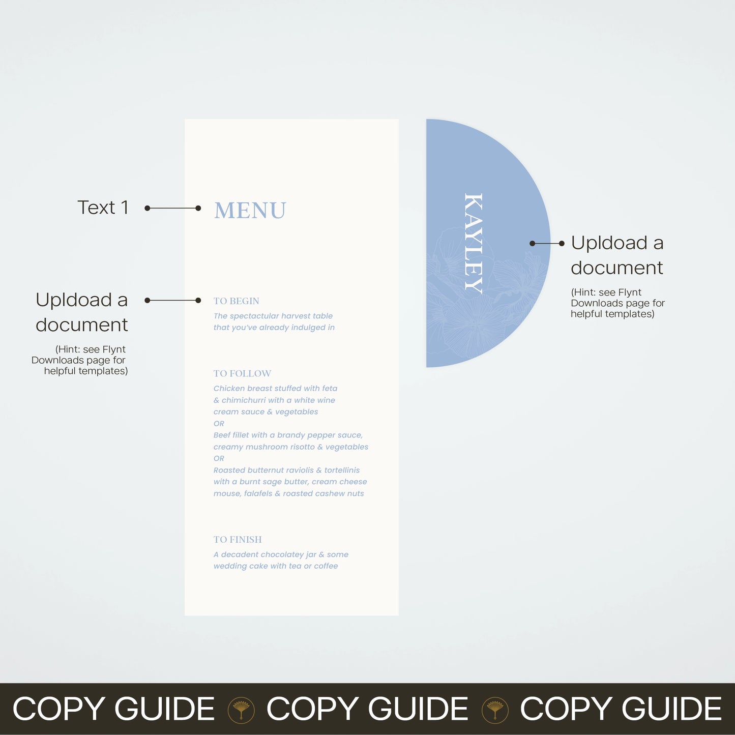 Place Menu + Name Card Stack - Nothing Else