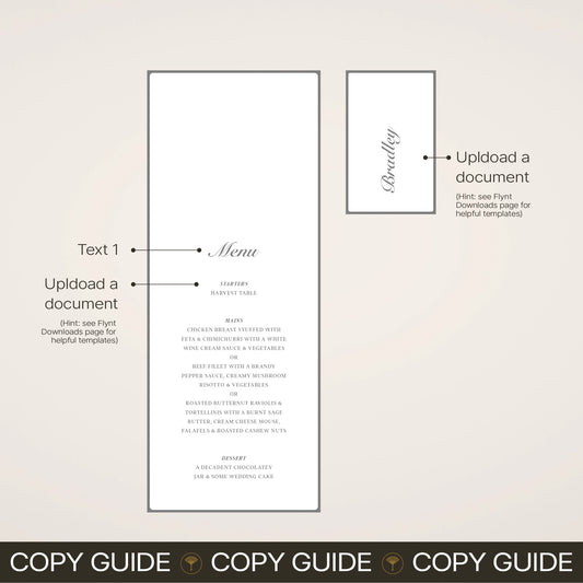 Place Menu + Name Card Stack - Solae