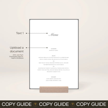 Table Menu - Solae