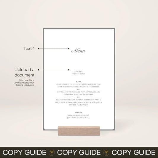 Table Menu - Solae