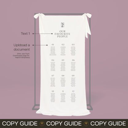 Fabric Seating Chart - Ever After