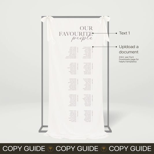 Fabric Seating Chart - Forever