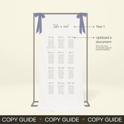 Fabric Seating Chart - Limoncello