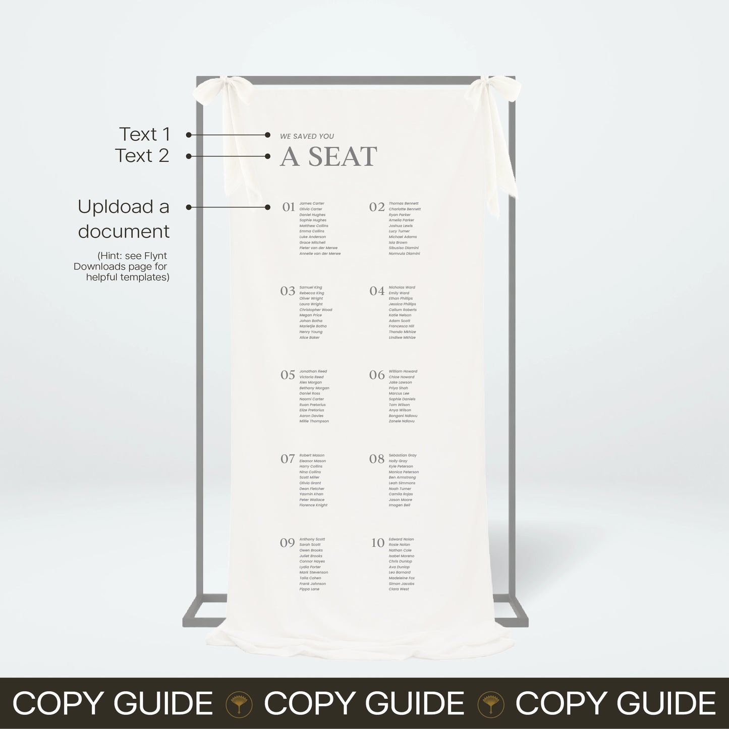 Fabric Seating Chart - Nothing Else