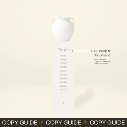 Fabric Seating Chart Set - Limoncello