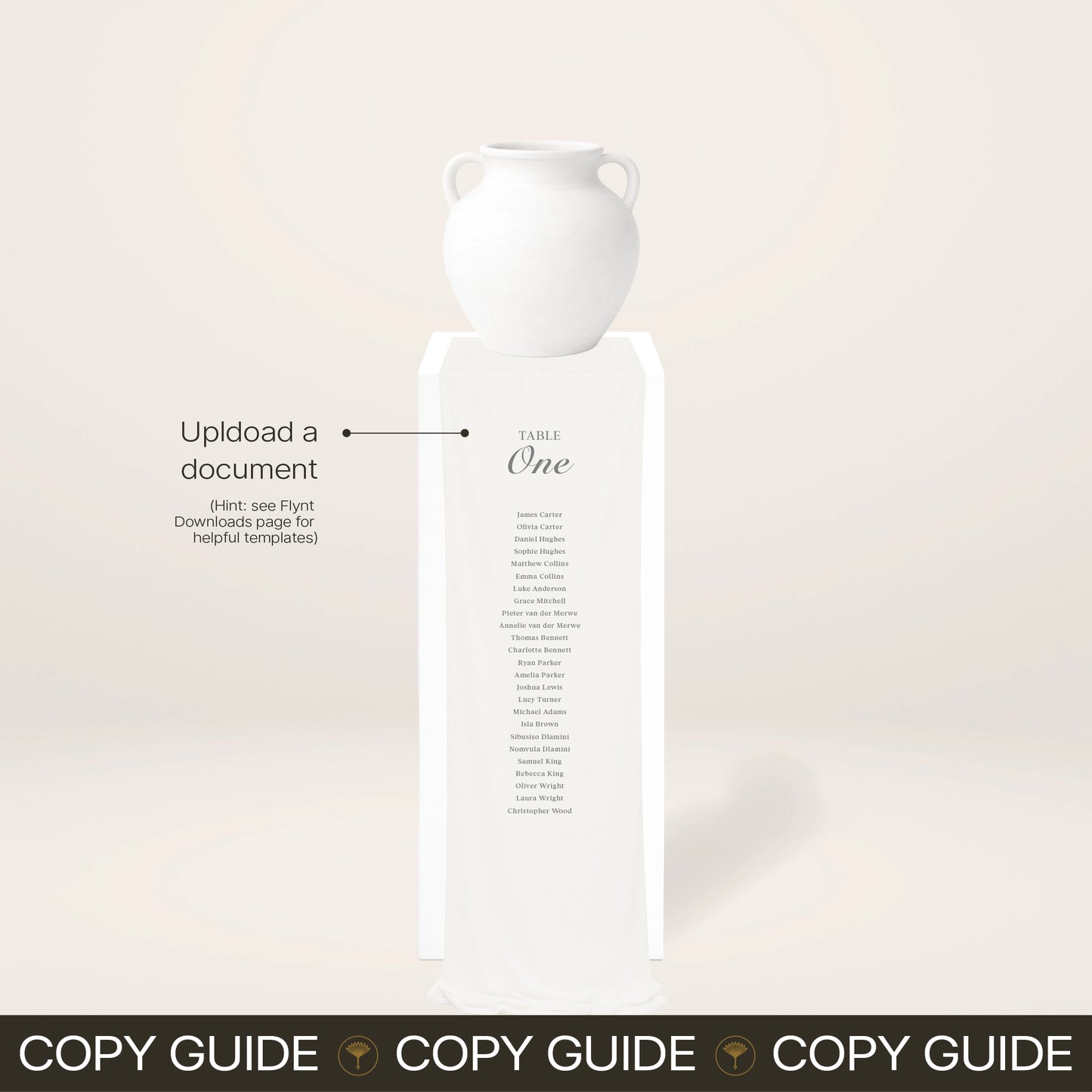 Fabric Seating Chart Set - Solae