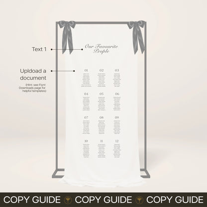 Fabric Seating Chart - Solae