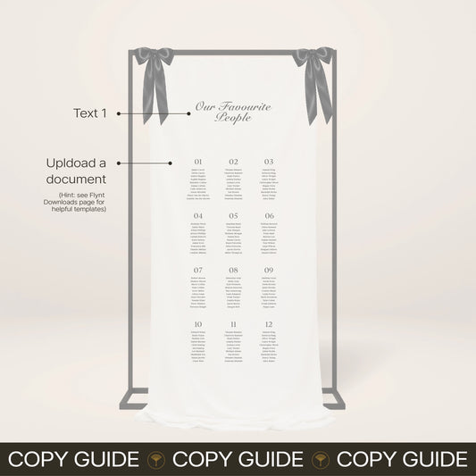 Fabric Seating Chart - Solae