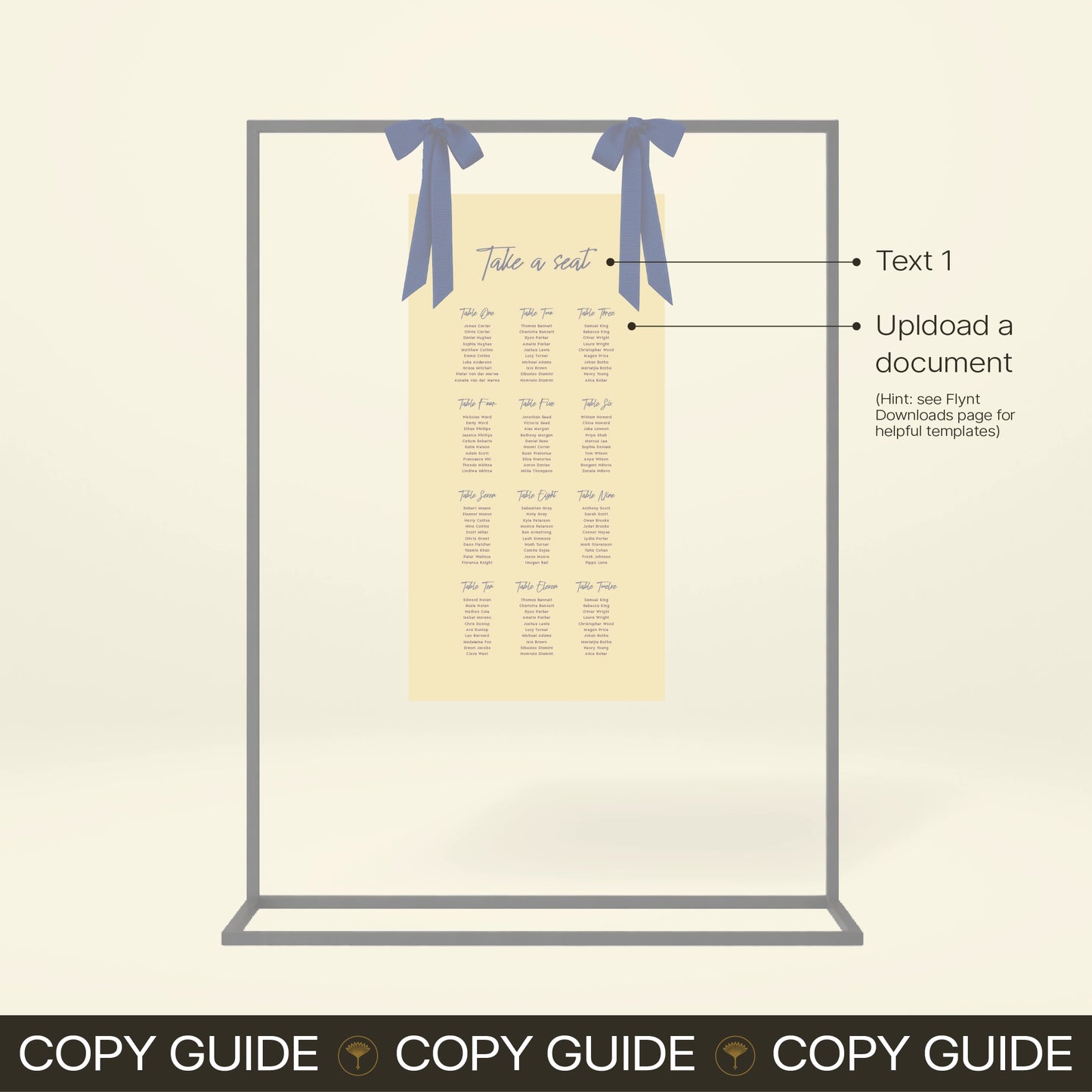 Seating Chart - Limoncello