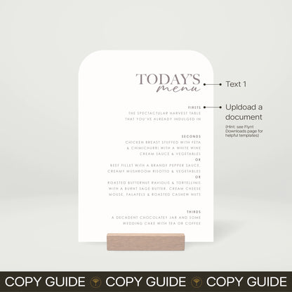 Table Menu - Forever