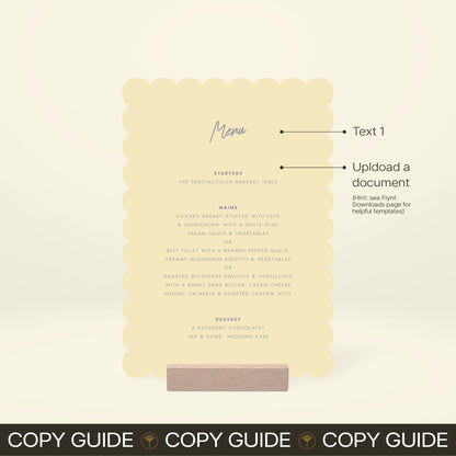 Table Menu - Limoncello