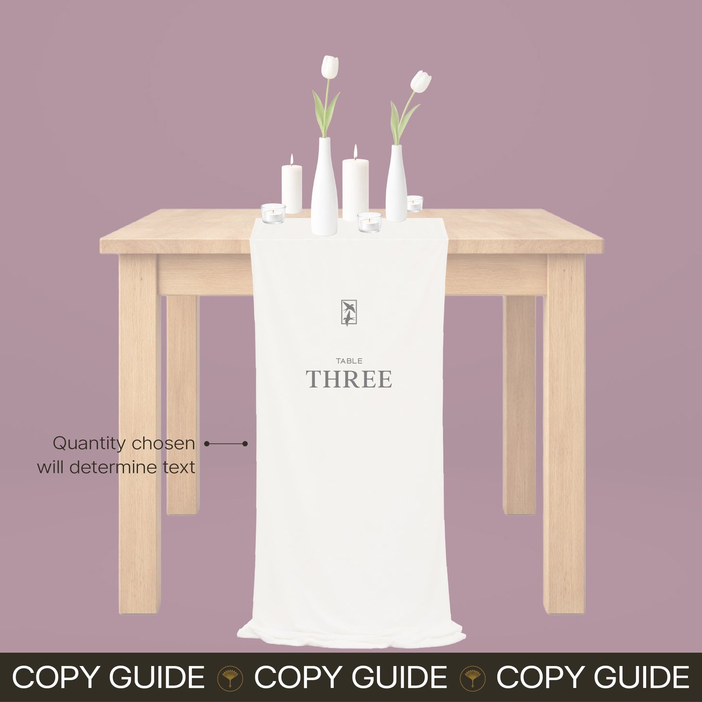 Fabric Table Numbers - Ever After