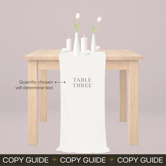 Fabric Table Numbers - Flora