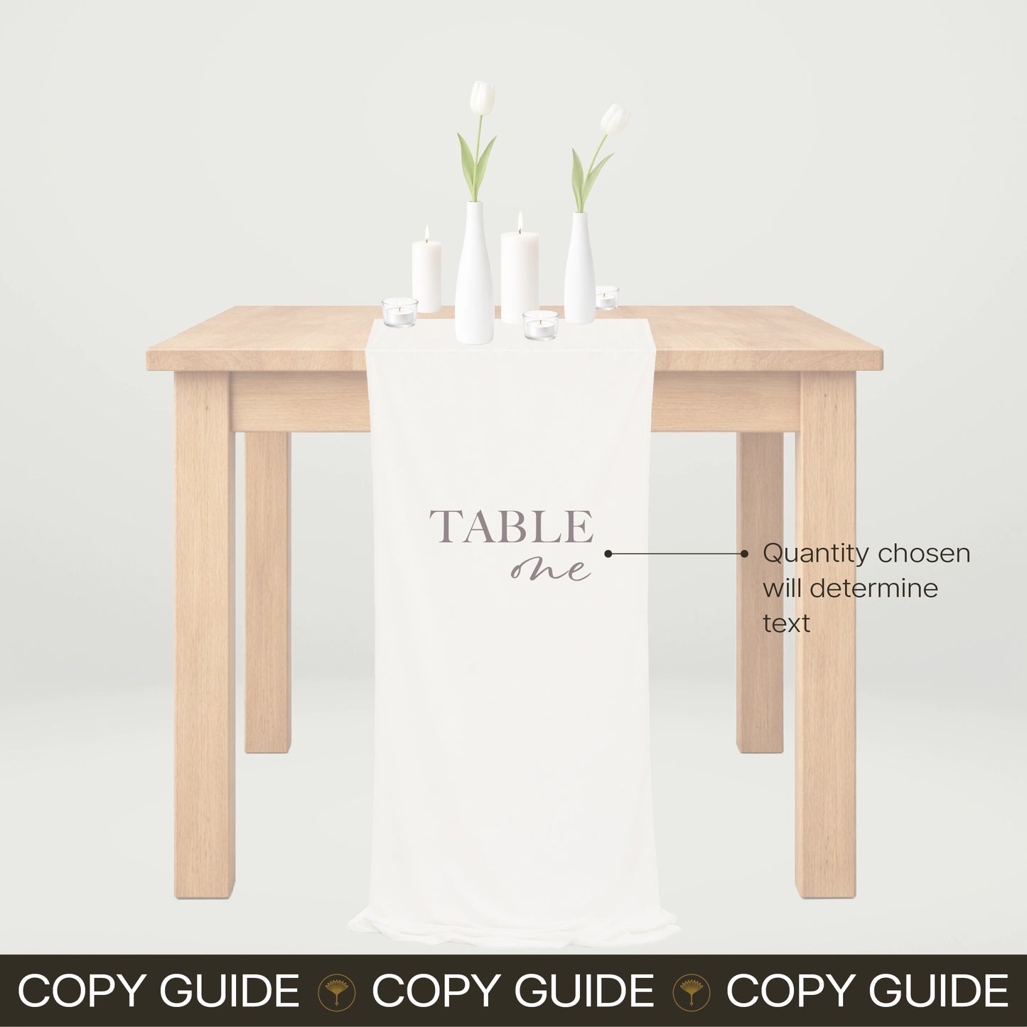 Fabric Table Numbers - Forever