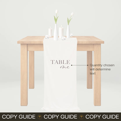 Fabric Table Numbers - Forever