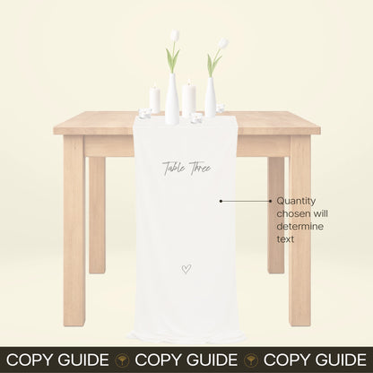 Fabric Table Numbers - Limoncello