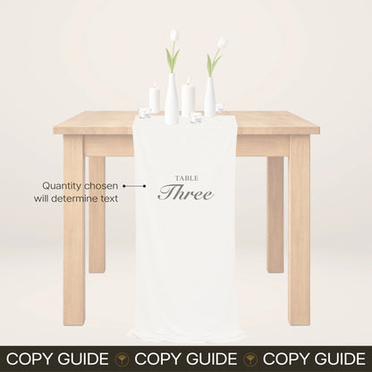 Fabric Table Numbers - Solae