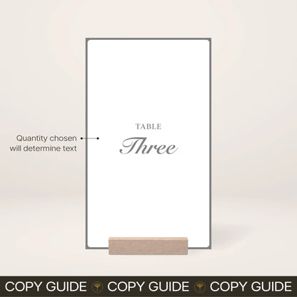 Table Numbers - Solae