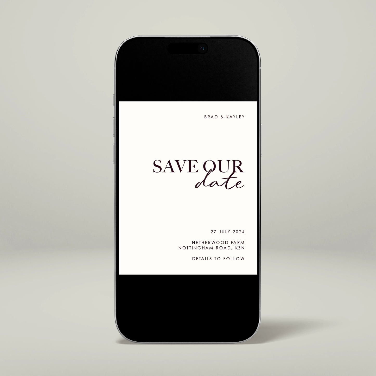 Digital Save The Date - Forever