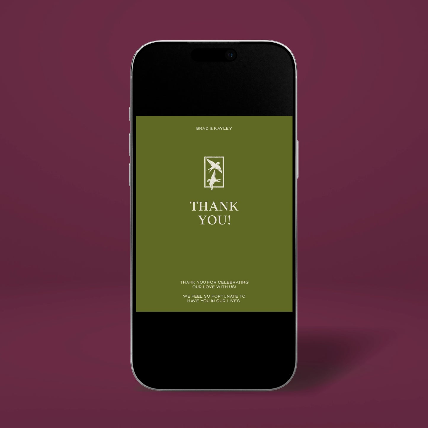 Digital Thank You Card - Ever After