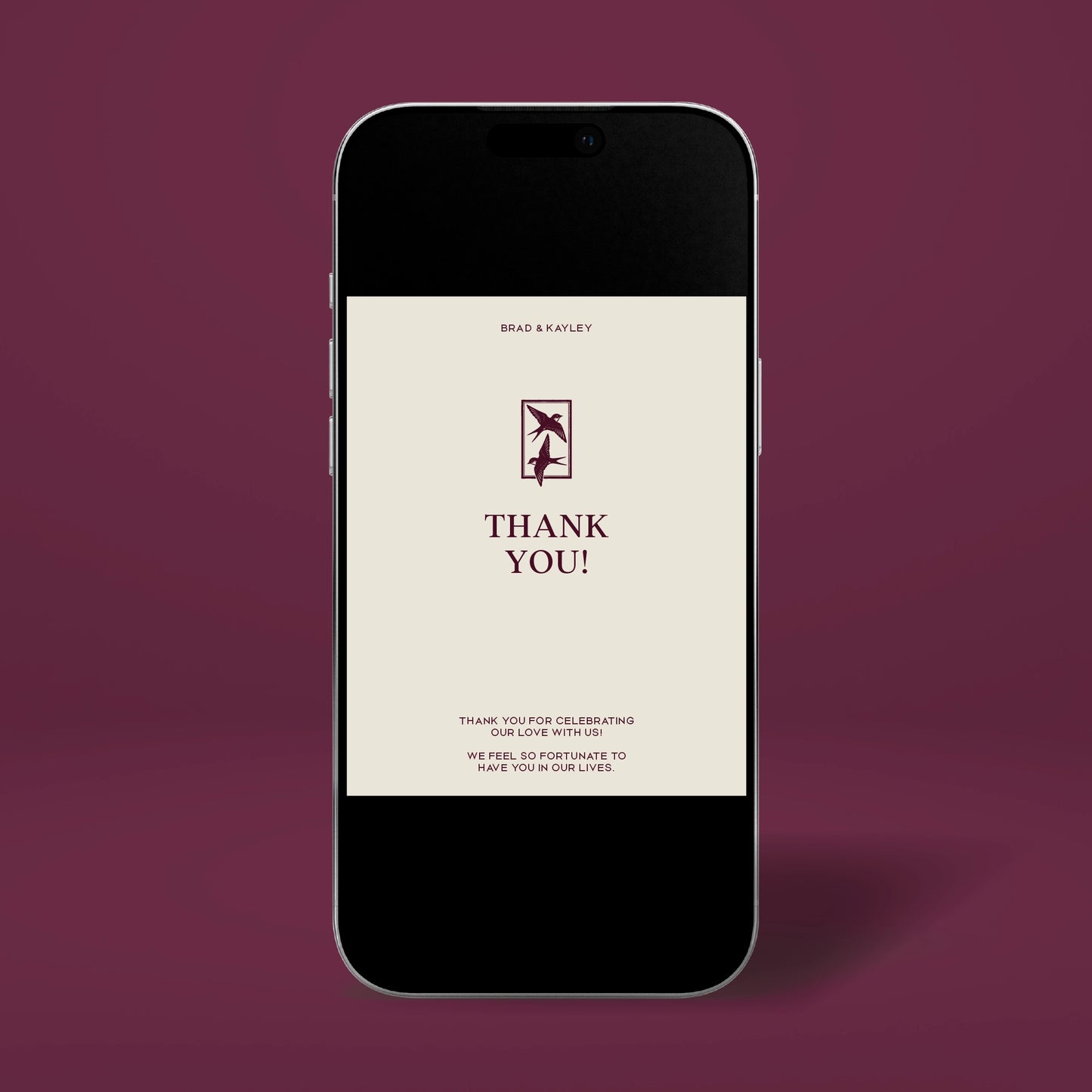 Digital Thank You Card - Ever After