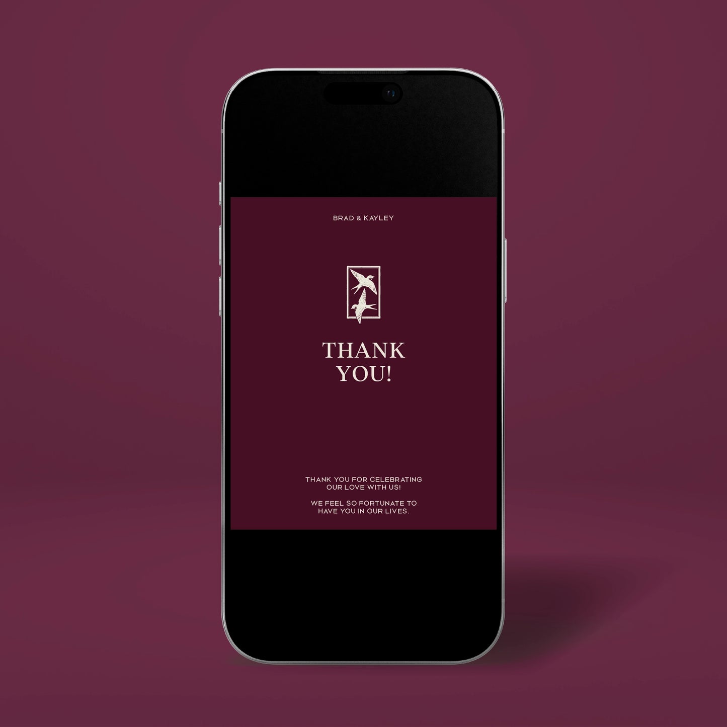 Digital Thank You Card - Ever After