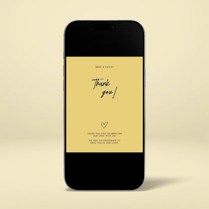 Digital Thank You Card - Limoncello
