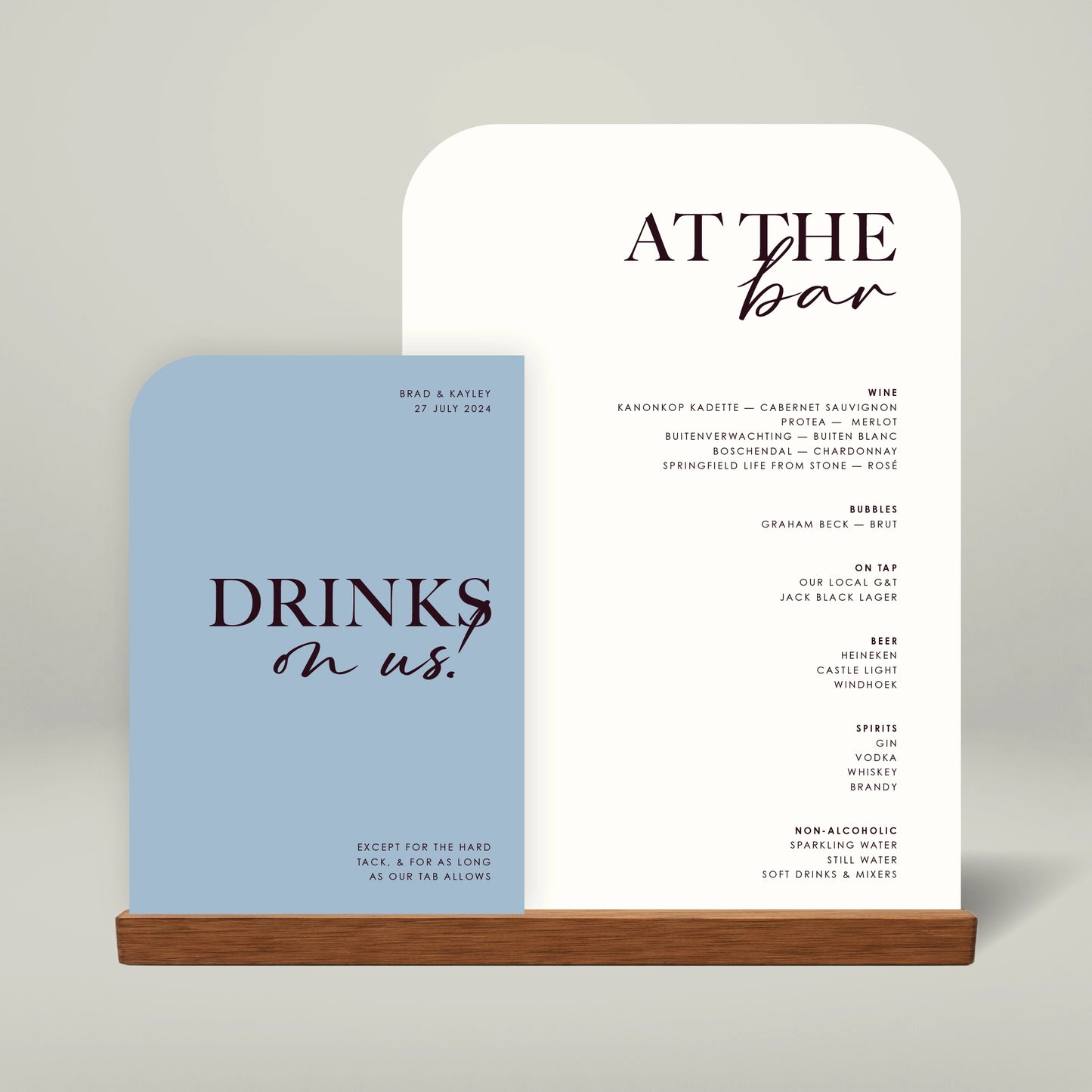 Bar Menu Stack - Forever