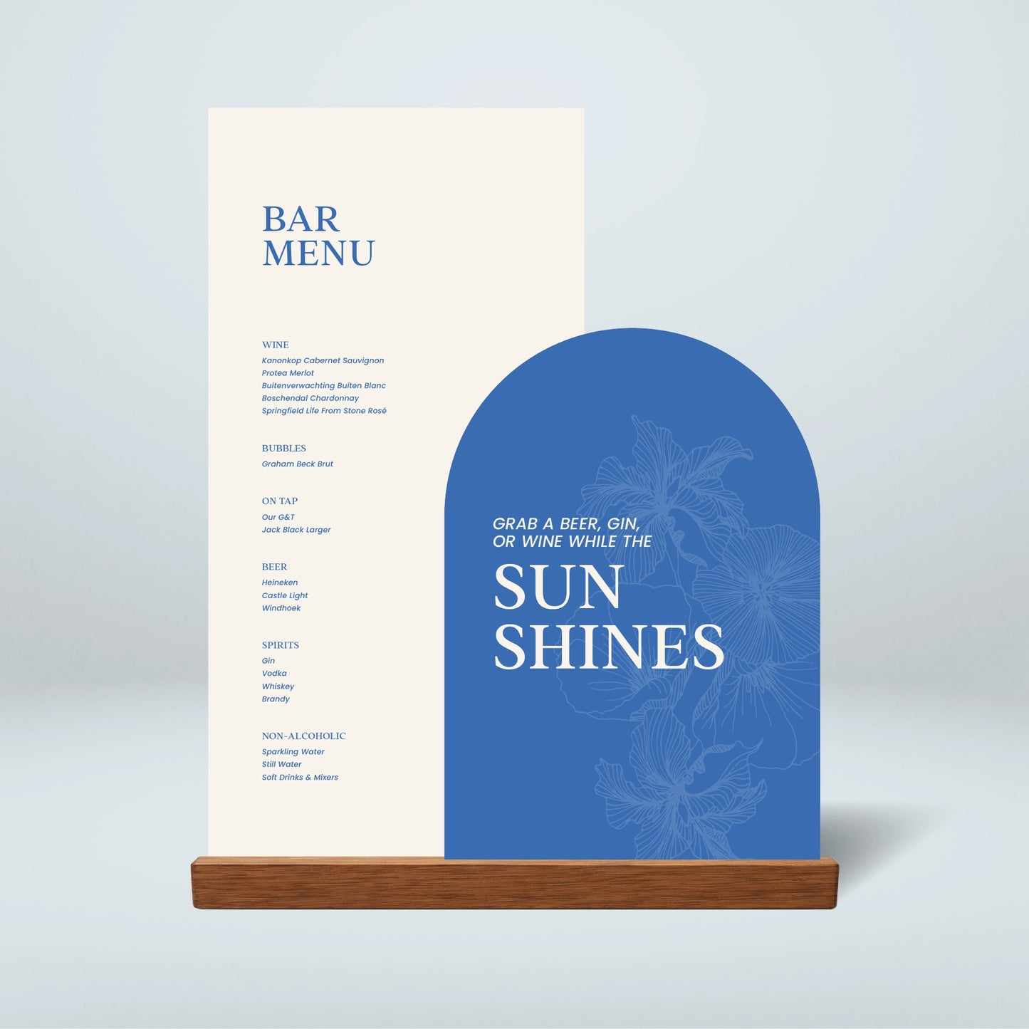 Bar Menu Stack - Nothing Else