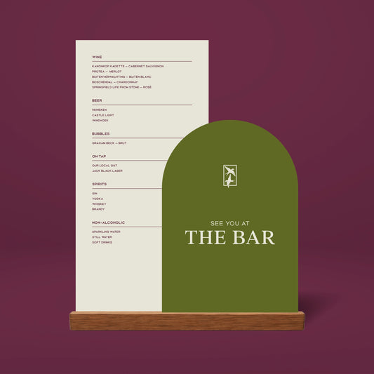 Bar Menu Stack - Ever After