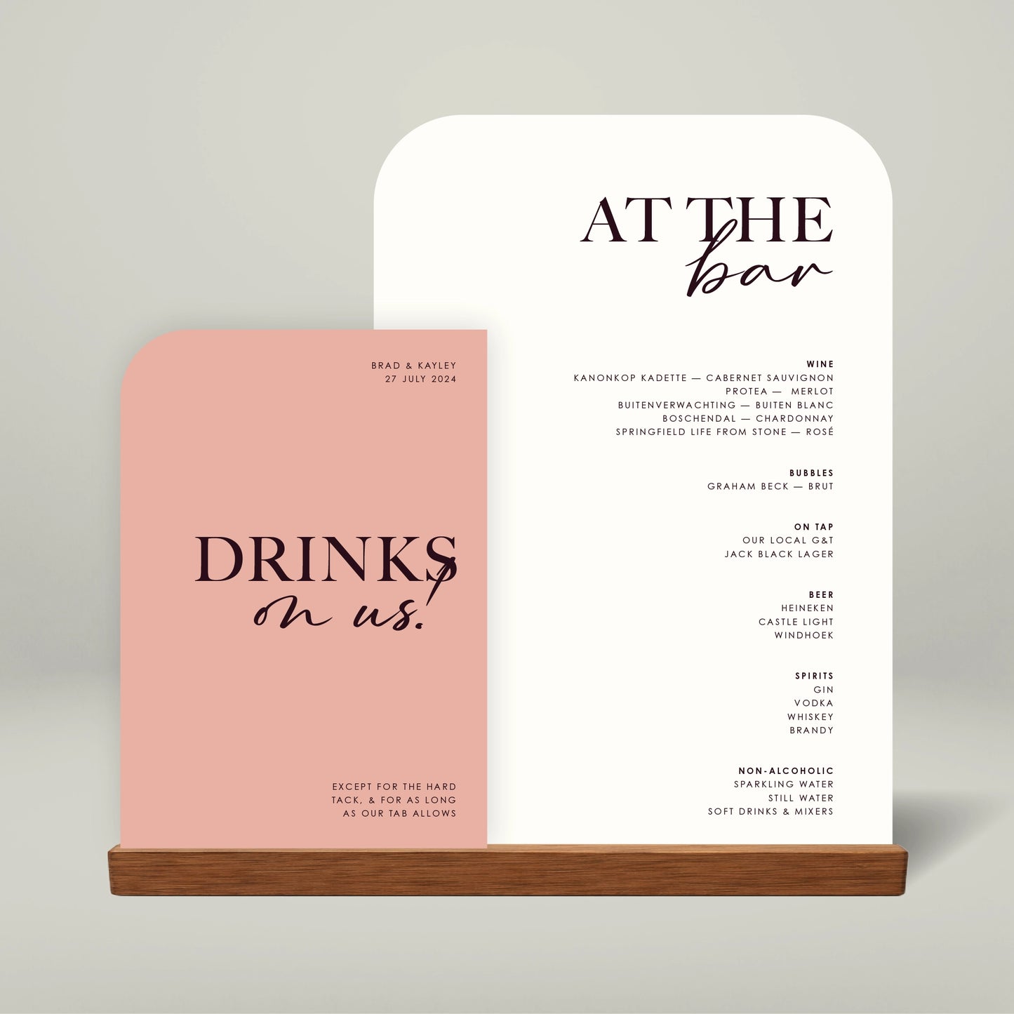 Bar Menu Stack - Forever